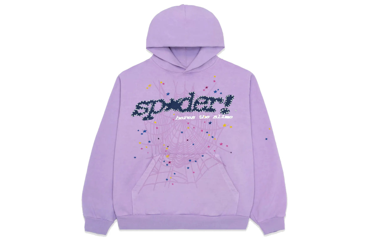 Sp5der Acai Hoodie Purple