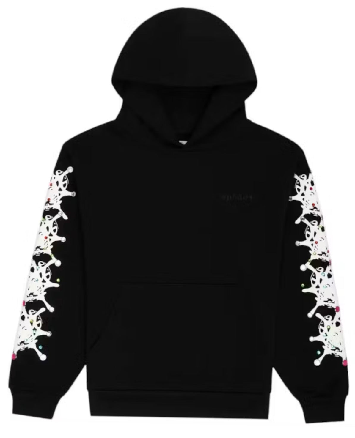 Sp5der Stone Hoodie Black