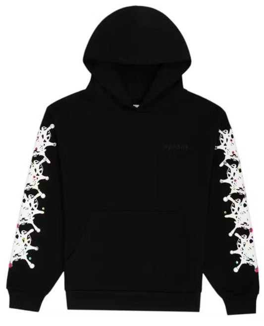 Sp5der Stone Hoodie Black