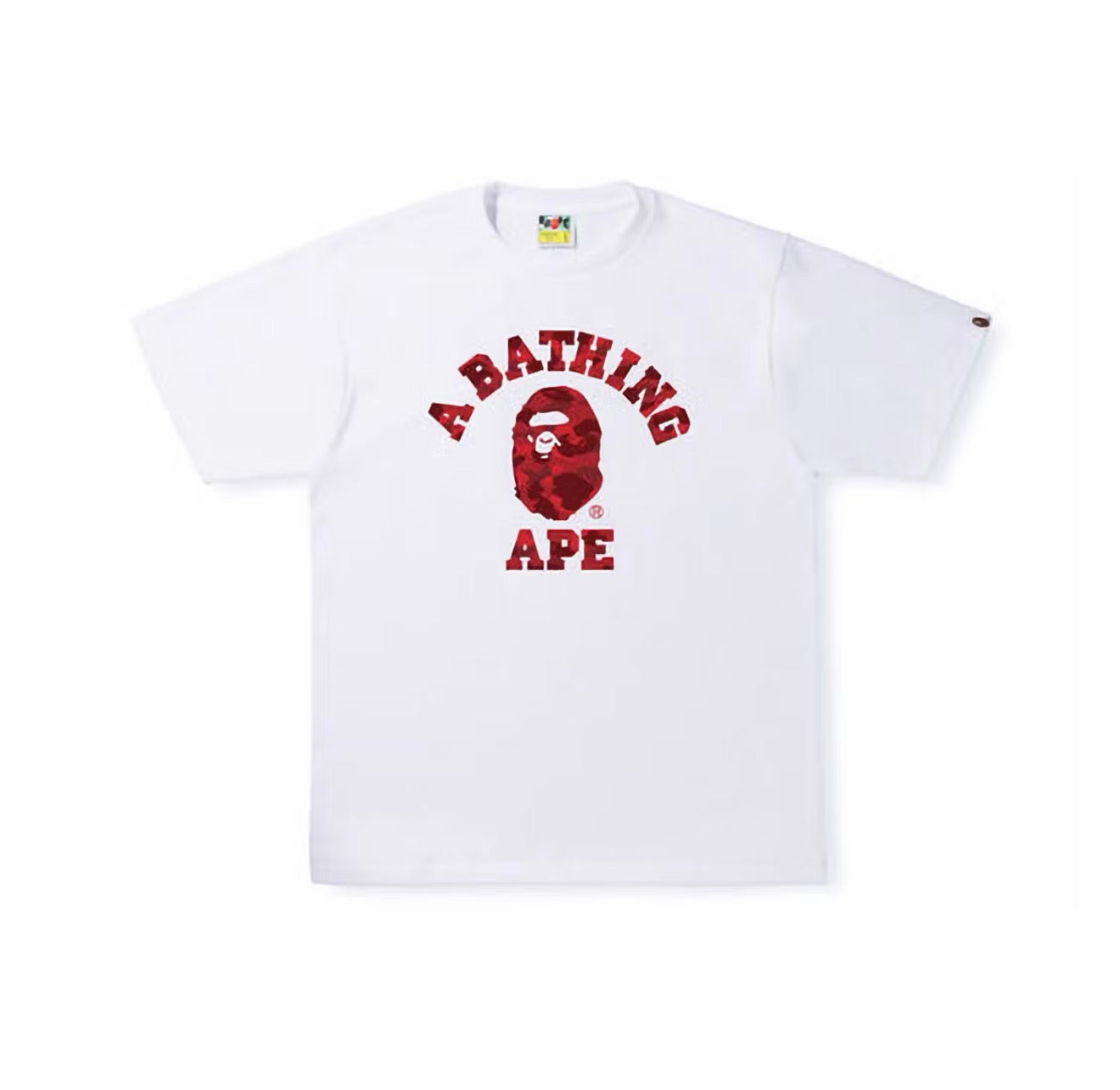 Bape Color Camo College Tee White/Red