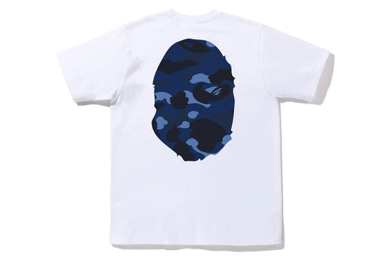 Bape Color Camo Big Ape Head Tee White Blue