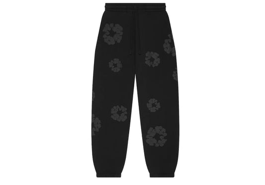 Denim Tears Mono Cotton Wreath Sweatpants Black
