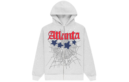 Sp5der Atlanta Full Zip Hoodie Heather Grey