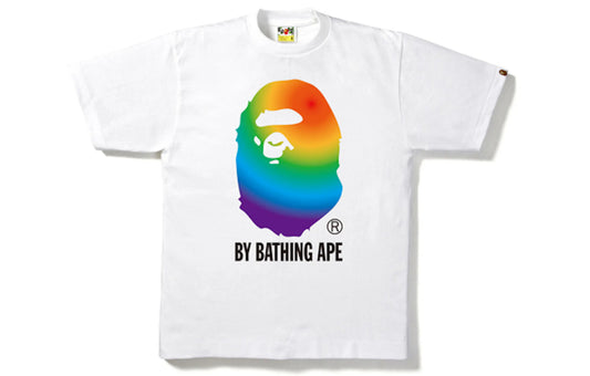 Bape Rainbow By Bathing Ape Tee White
