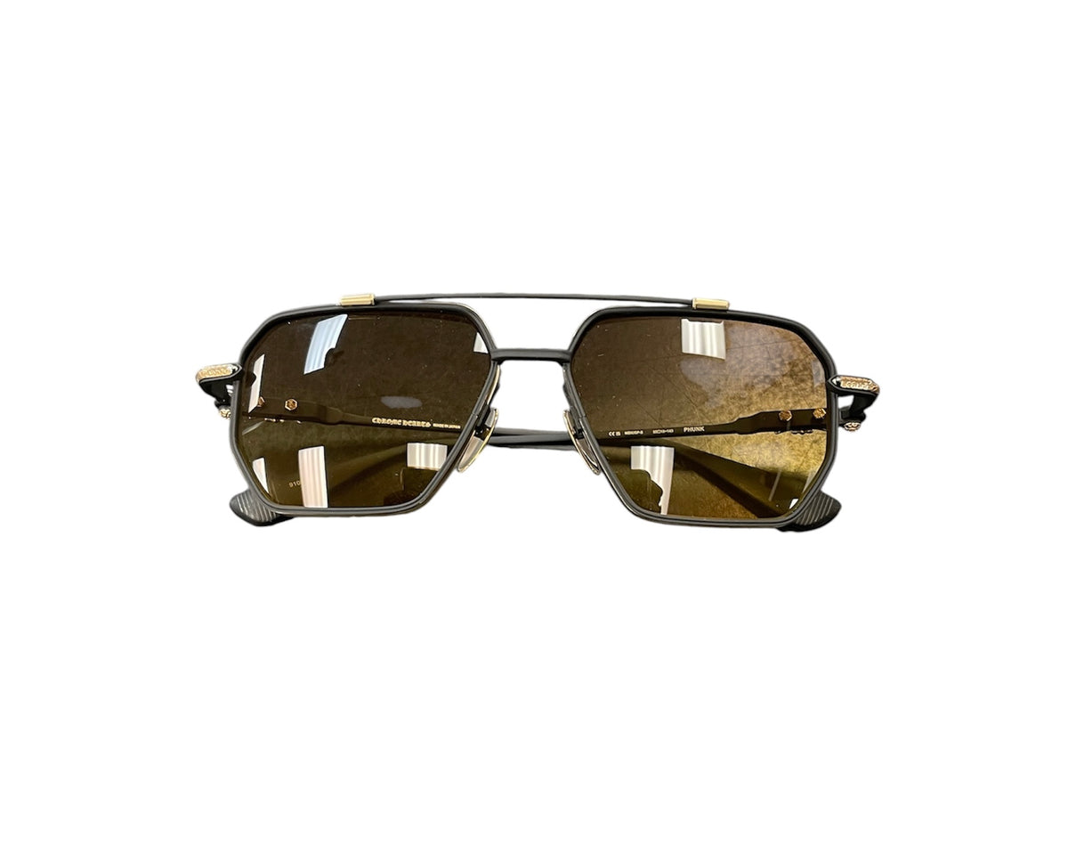 Chrome Hearts Phunk Sunglasses Matte Black/Gold