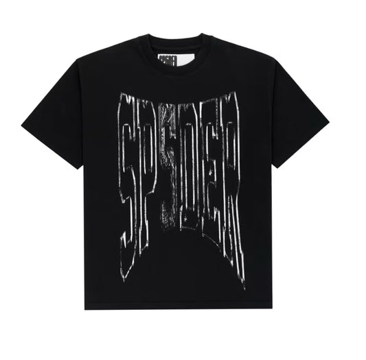 Sp5der Diffused Collegiate Tee Black