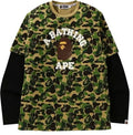BAPE ABC Camo College Layered L/S Tee