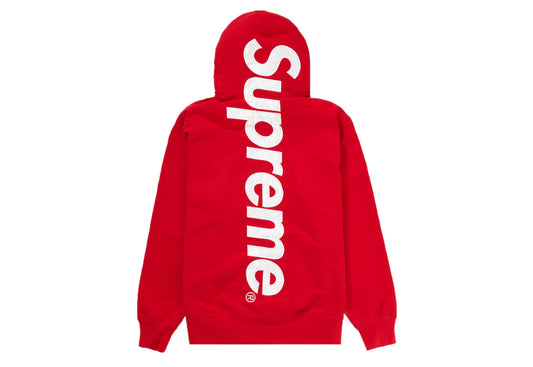 Supreme Satin Appliqué Hoodie Red