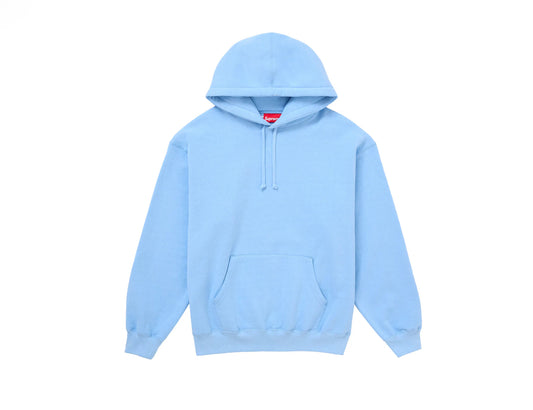 Supreme Satin Appliqué Hooded Sweatshirt Light Blue