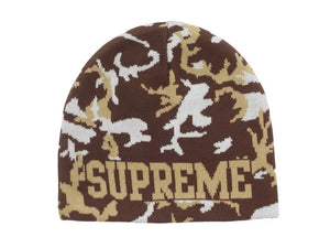 Supreme Reversible Camo Beanie Brown
