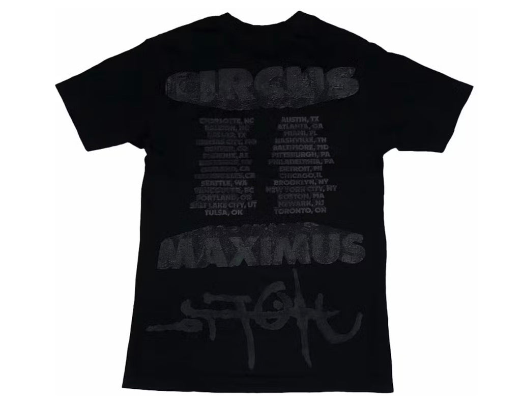 Travis Scott Utopia Circus Maximus 2023 Tour II Tee Black