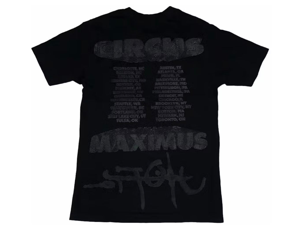 Travis Scott Utopia Circus Maximus 2023 Tour II Tee Black