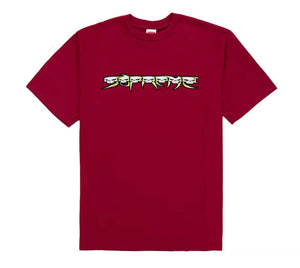 Supreme Skulls Spellout Tee Cardinal