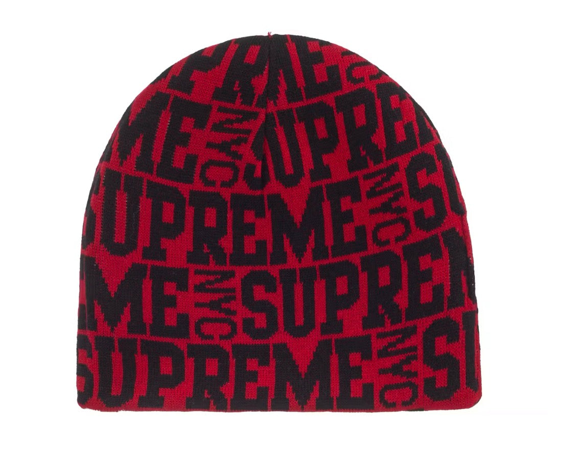 Supreme Reversible Camo Beanie Red