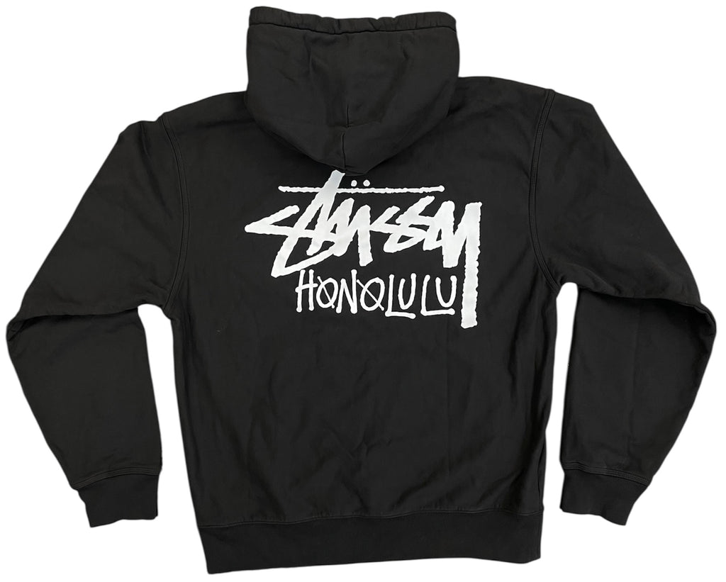 Stussy Basic Script Hoodie Honolulu Black