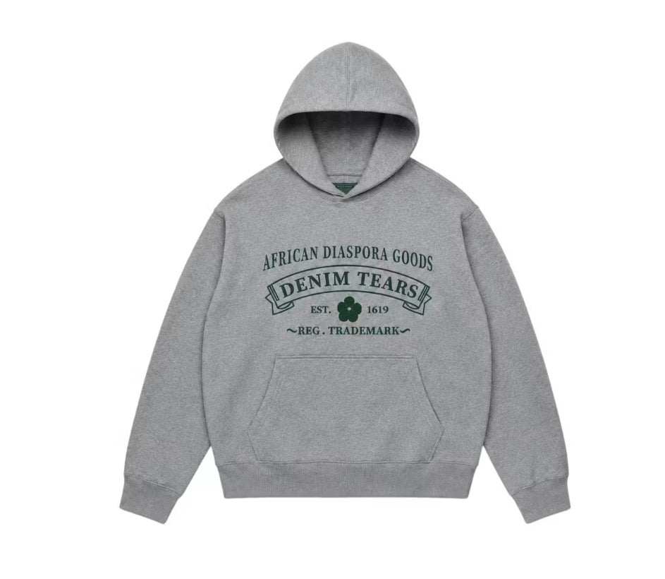 Denim Tears ADG Hoodie Grey Green Print