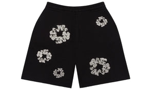 Denim Tears Cashmere Swarovski Cotton Wreath Shorts Black