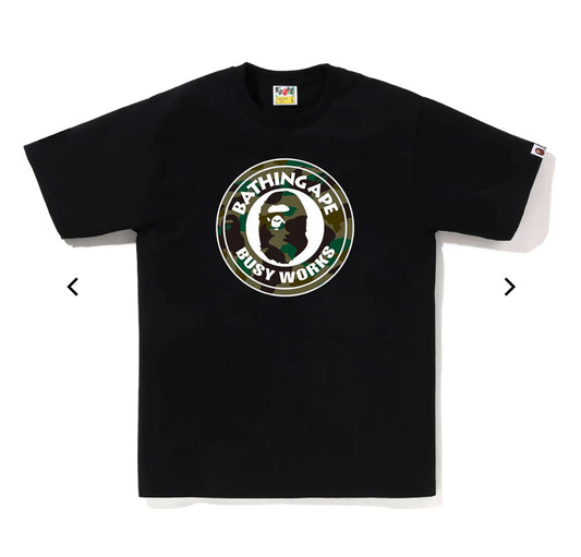 Bape 1st Camo Busy Works Tee Black/Green