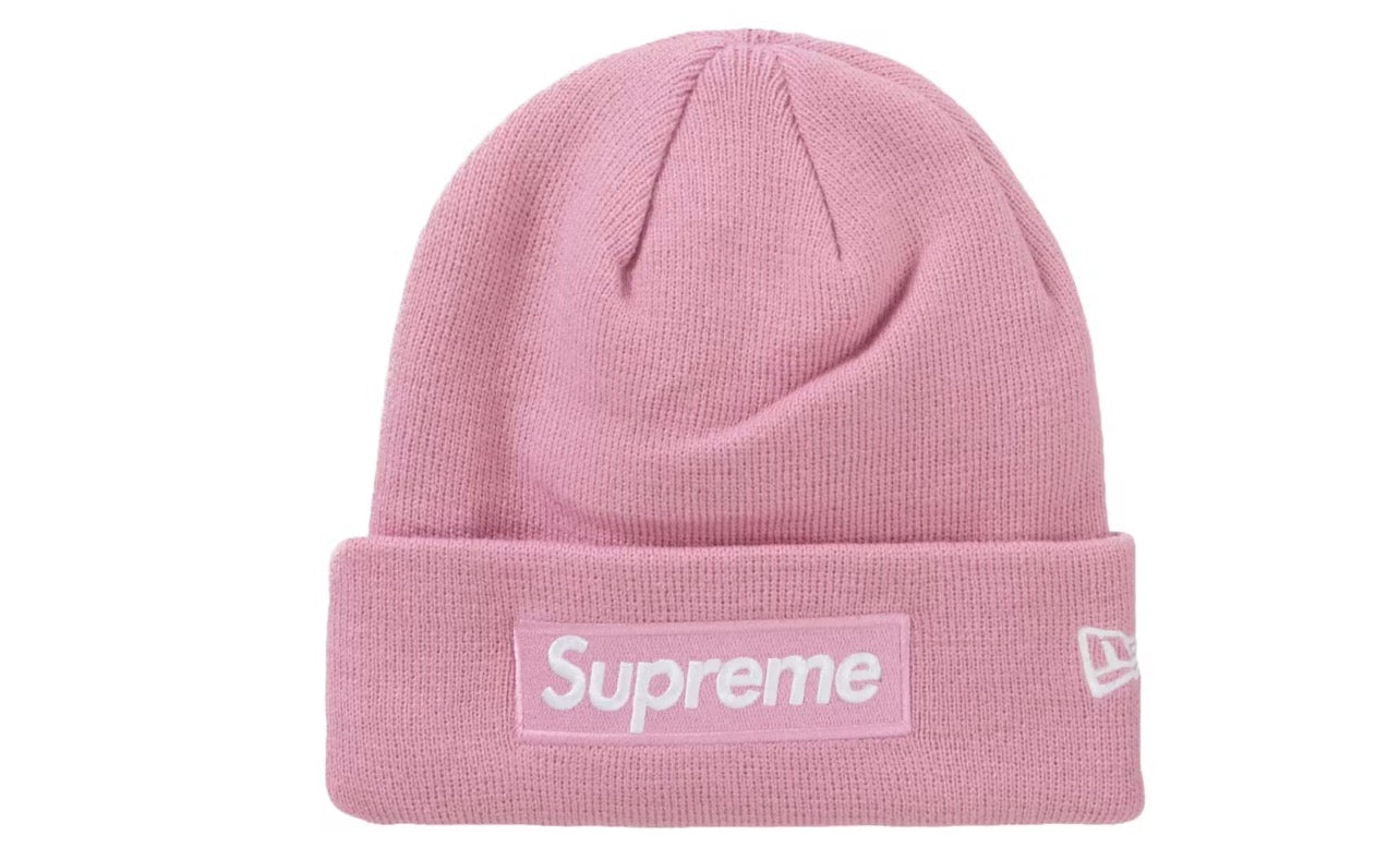 Supreme New Era Box Logo Beanie Pink