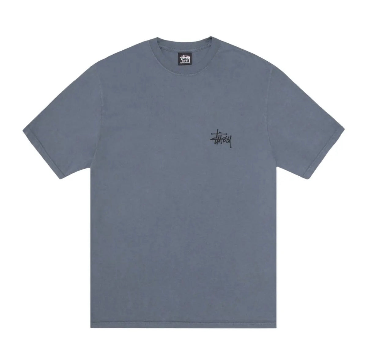 Stussy Basic Script Pigment Dyed Tee Navy