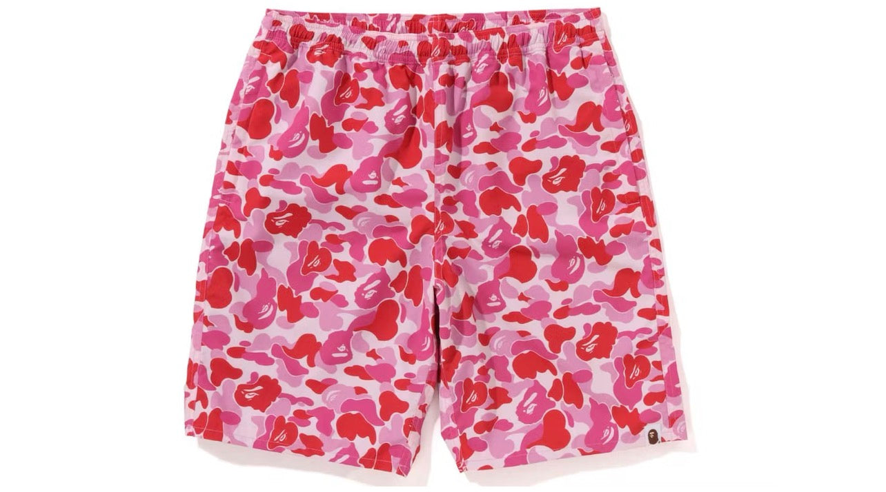 Bape ABC Camo Beach Shorts SS23 Pink