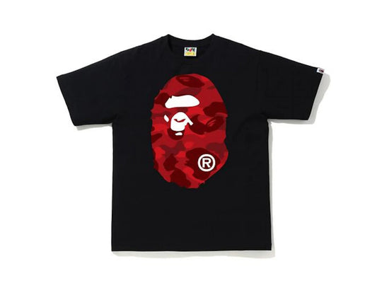 Bape Color Camo Big Ape Head Tee Black/Red