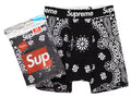 Supreme Hanes Bandana Boxer Briefs Black (2 Pack)