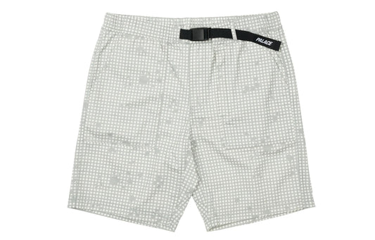 Palace Belter Shorts White Grid DPM