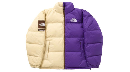 Supreme The North Face Split Nuptse Jacket Tan