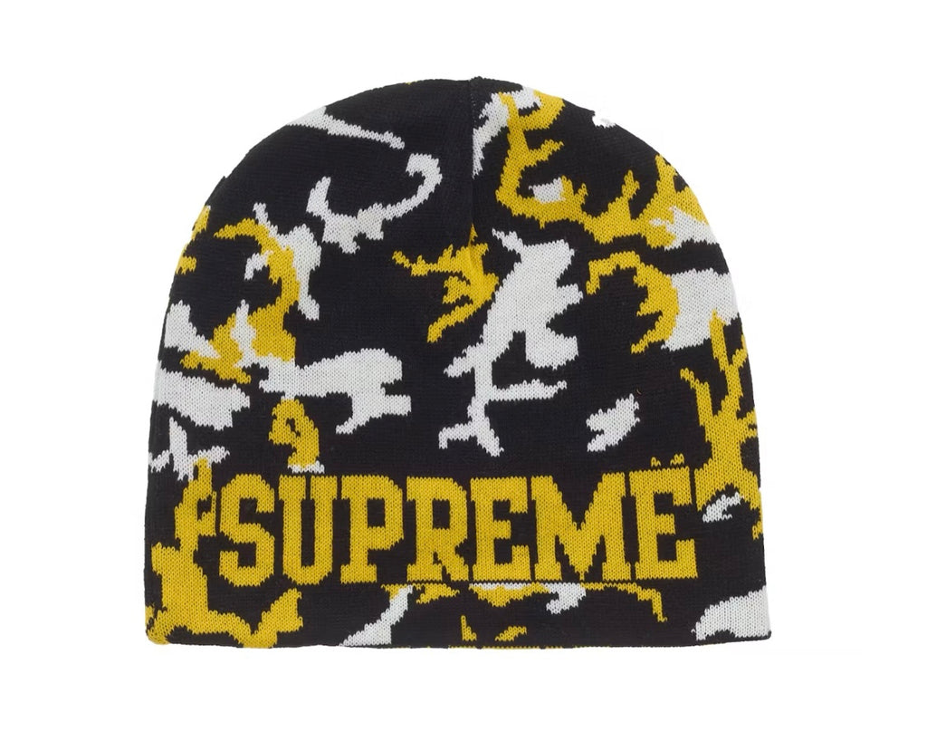 Supreme Reversible Camo Beanie Black