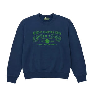 Denim Tears ADG Crewneck Navy Green Print