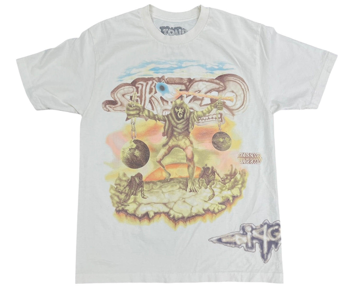 Travis Scott Utopia Europe Tour Skitzo Tee White