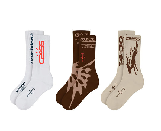 Travis Scott Cactus Jack Crossover Socks Multi (3 Pack)