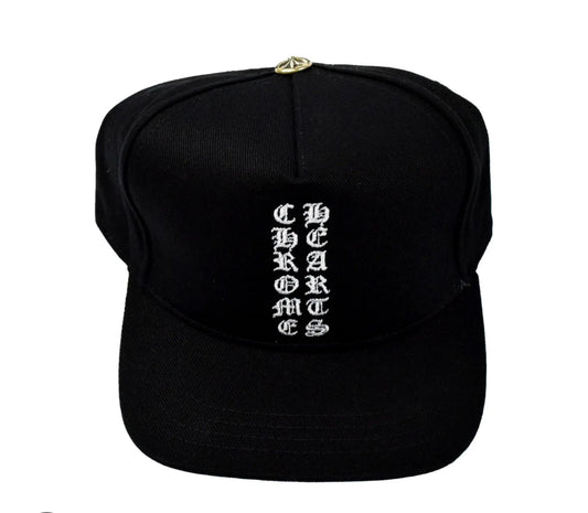Chrome Hearts Black Vertical Logo Hat