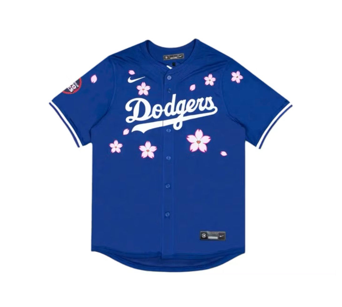 Nike x Takashi Murakami x MLB World Tour Tokyo Series 2025 Dodgers Away Jersey Blue