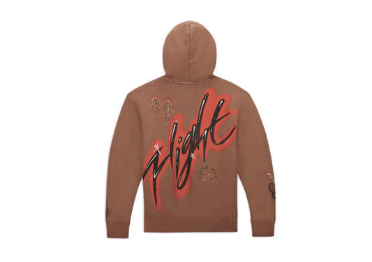 Travis Scott x Jordan Flight Graphic Hoodie Archaeo Brown