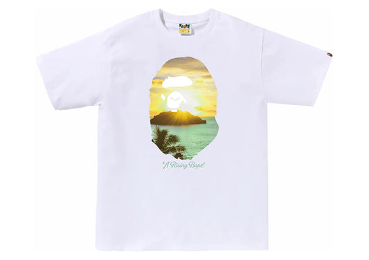 Bape A Rising Bape Photo Tee White