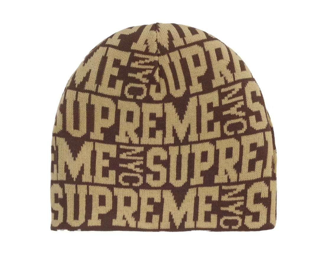 Supreme Reversible Camo Beanie Brown