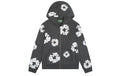 Denim Tears Rhinestone Cotton Wreath Zip Hoodie Vintage Black