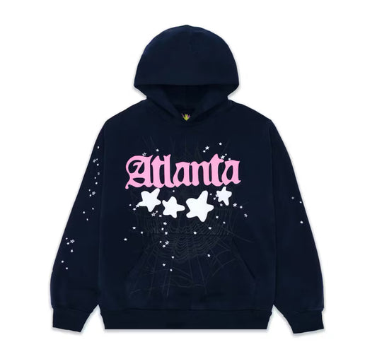 Sp5der Atlanta Hoodie Navy