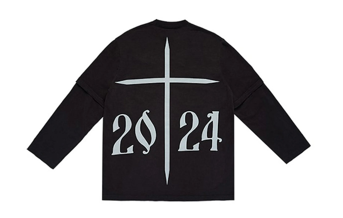 Kanye West 2024 2 Layer L/S T-Shirt Black