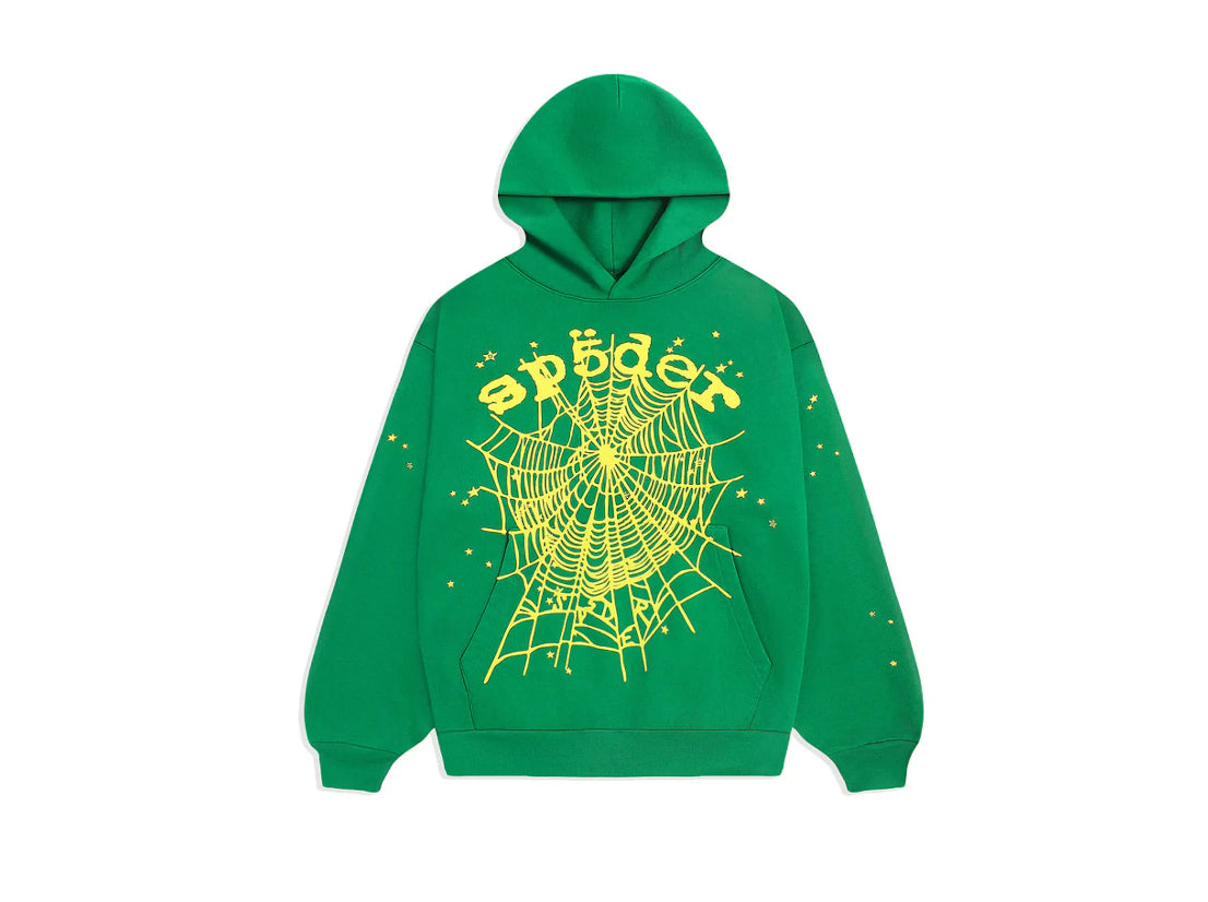 Sp5der Star OG Web V2 Hoodie Slime Green