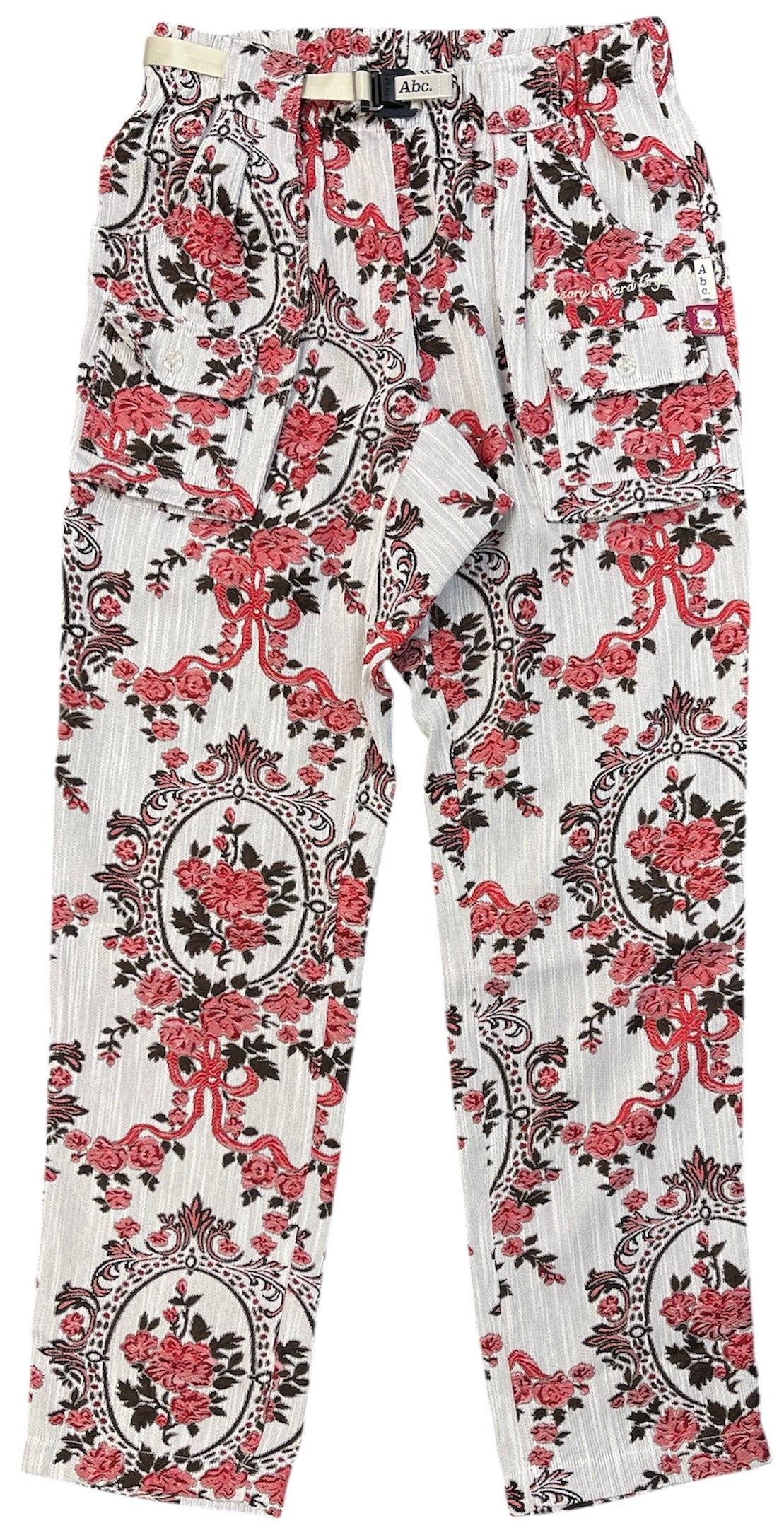 Advisory Board Crystals Floral Jacquard Pants SS24 Red