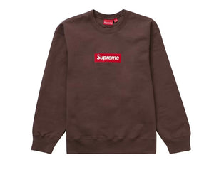 Supreme Box Logo Crewneck FW22 Brown
