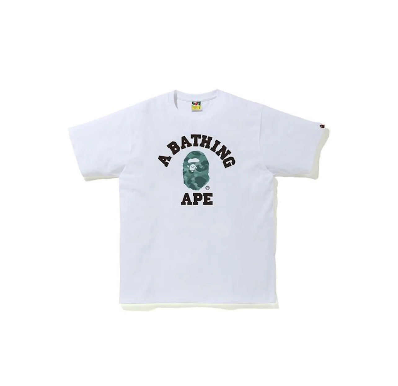 Bape Color Camo College Tee White Green