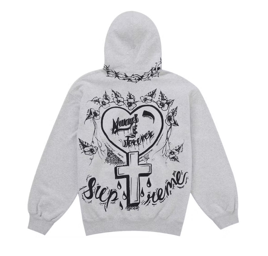Supreme Forever Hooded Sweatshirt Heather Grey