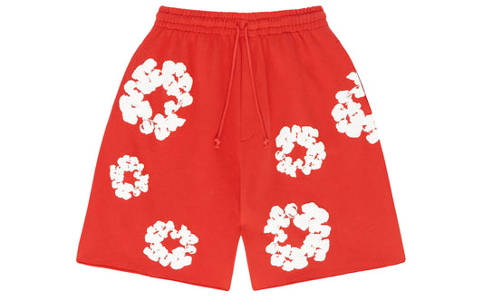 Denim Tears Cotton Wreath Shorts Red