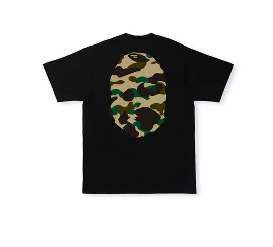 Bape 1st Camo Big Ape Head Tee Black Yellow