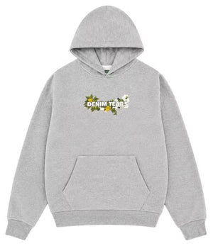 Denim Tears Grey  Floral Logo Hoodie
