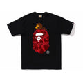 Bape Color Camo Milo On Big Ape Tee Black/Red